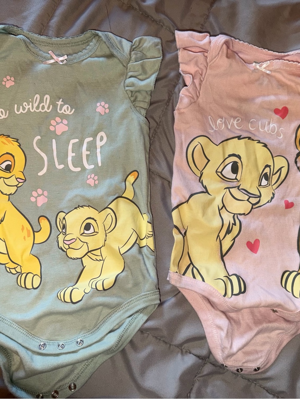 Disney Baby Pink Lion Print Onesie